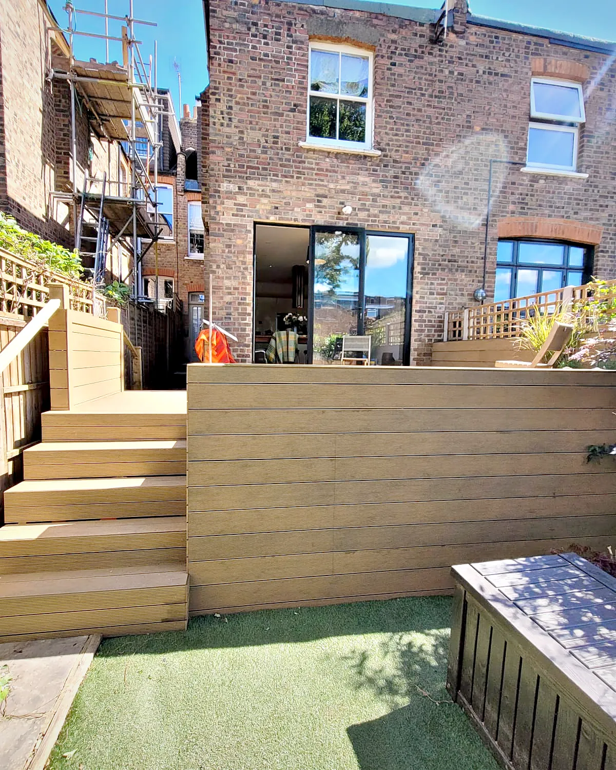 Garden decking after renovation
