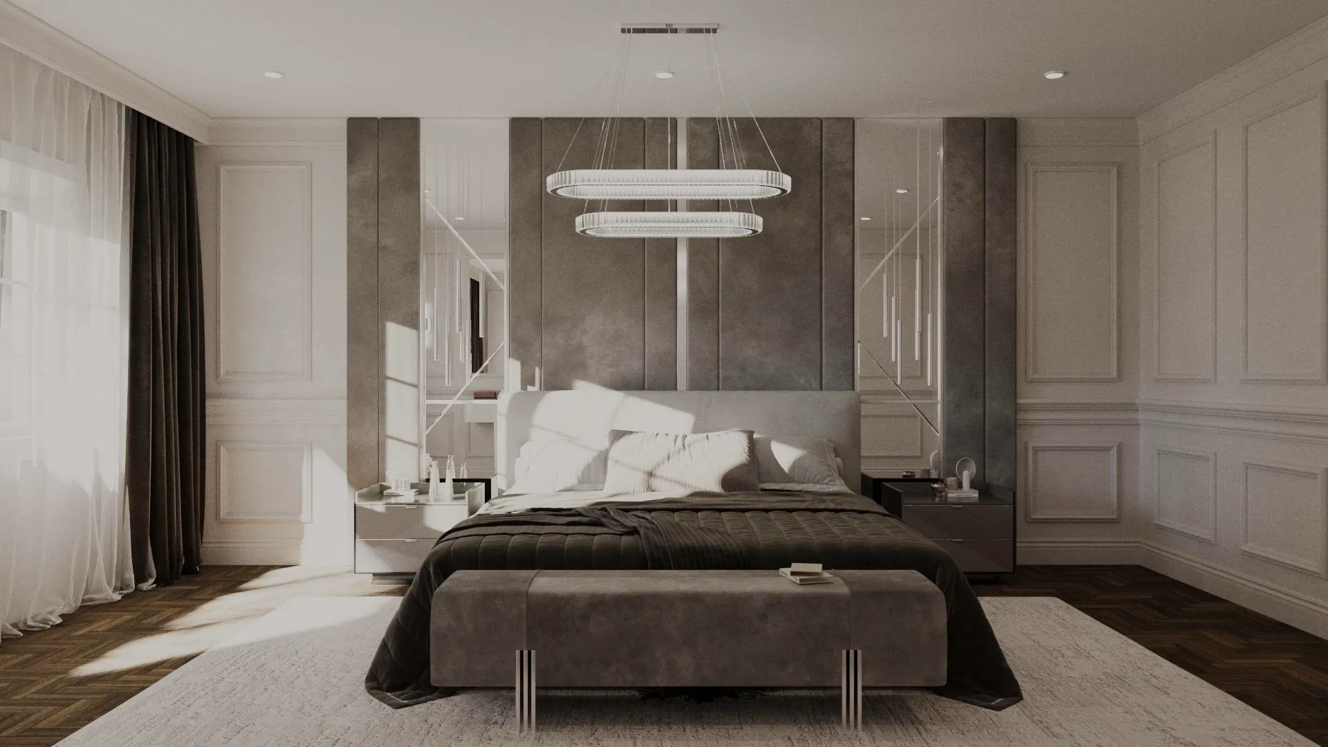 3D visual of a bedroom