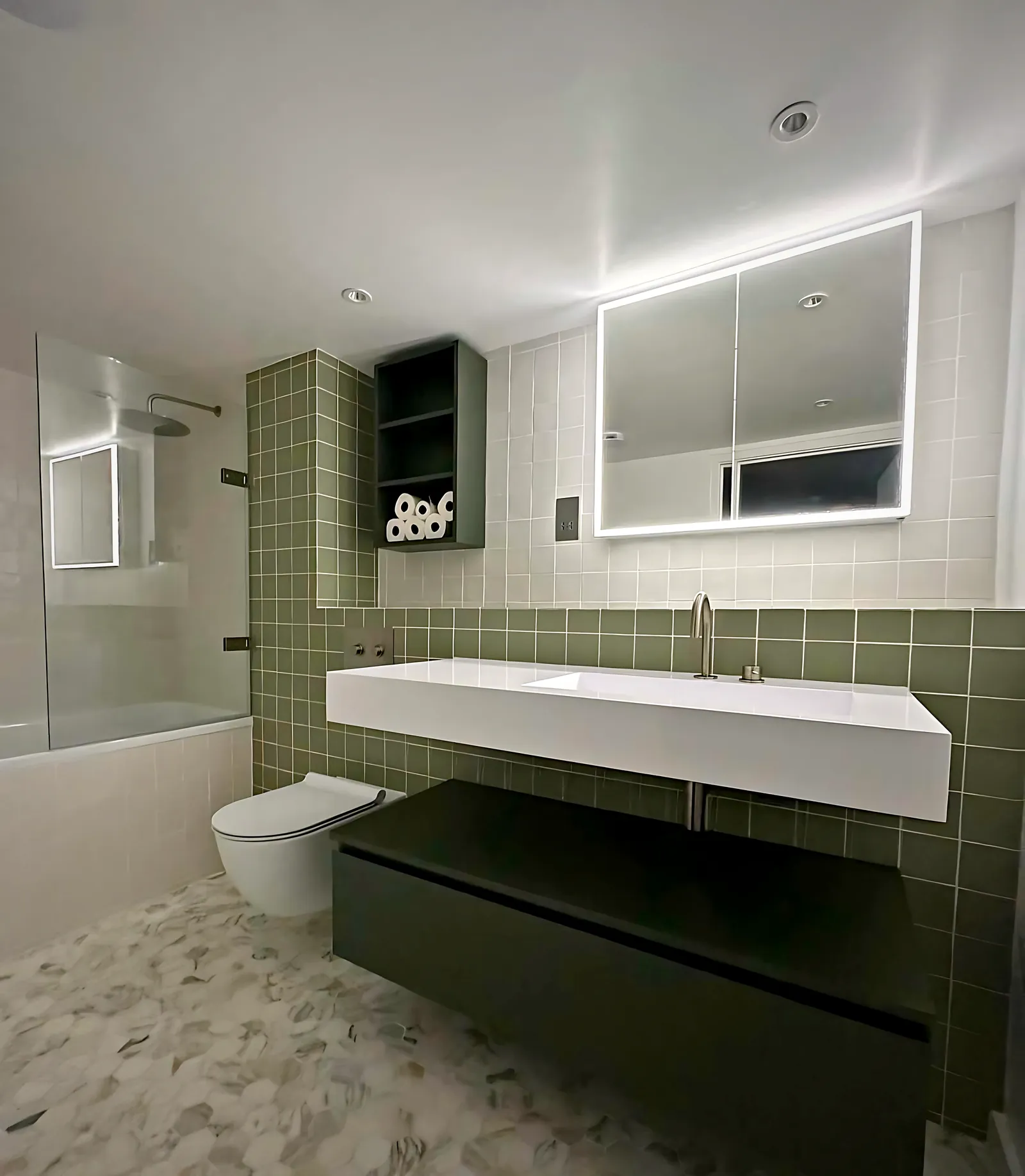Sage Double-Vanity Bathroom